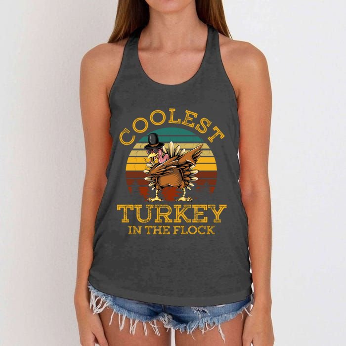 Coolest Turkey In The Flock Women's Knotted Racerback Tank