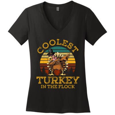 Coolest Turkey In The Flock Women's V-Neck T-Shirt