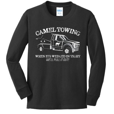 Camel Towing Inappropriate Humor Adult Humor Camel Towing Kids Long Sleeve Shirt