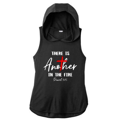 Christian There Is Another In The Fire Daniel 325 Religious Ladies PosiCharge Tri-Blend Wicking Draft Hoodie Tank