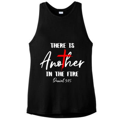 Christian There Is Another In The Fire Daniel 325 Religious Ladies PosiCharge Tri-Blend Wicking Tank