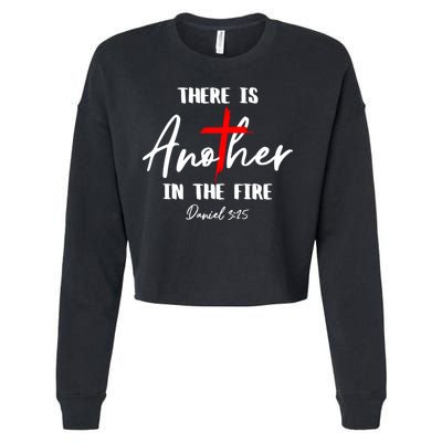 Christian There Is Another In The Fire Daniel 325 Religious Cropped Pullover Crew