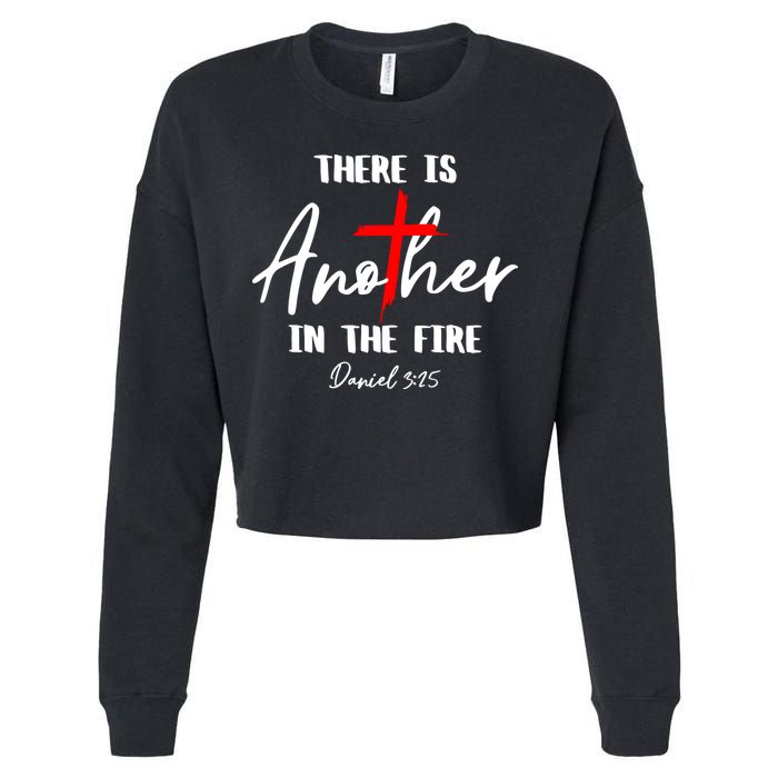 Christian There Is Another In The Fire Daniel 325 Religious Cropped Pullover Crew