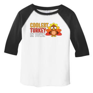 Coolest Turkey In Town Thanksgiving Family Matching Cute Gift Toddler Fine Jersey T-Shirt