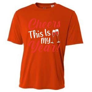 Cheers This Is My Year Celebration New Years Eve Cute Gift Cooling Performance Crew T-Shirt