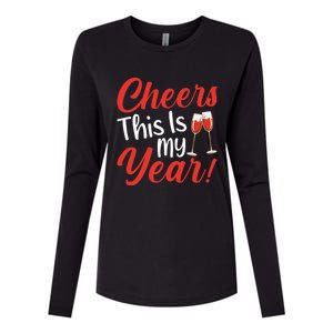 Cheers This Is My Year Celebration New Years Eve Cute Gift Womens Cotton Relaxed Long Sleeve T-Shirt