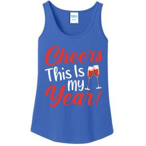 Cheers This Is My Year Celebration New Years Eve Cute Gift Ladies Essential Tank