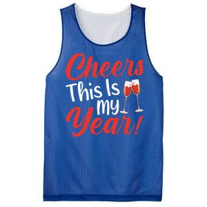 Cheers This Is My Year Celebration New Years Eve Cute Gift Mesh Reversible Basketball Jersey Tank