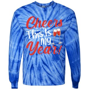 Cheers This Is My Year Celebration New Years Eve Cute Gift Tie-Dye Long Sleeve Shirt