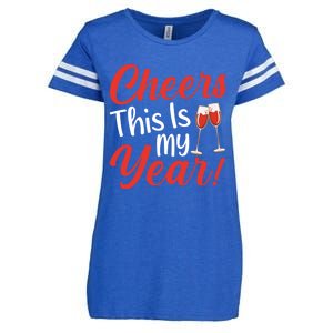 Cheers This Is My Year Celebration New Years Eve Cute Gift Enza Ladies Jersey Football T-Shirt