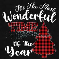 Christmas Trees It's The Most Wonderful Time Of The Year Ladies PosiCharge Tri-Blend Wicking Tank