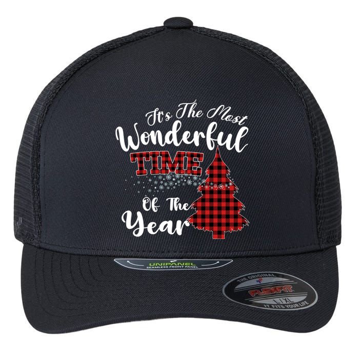 Christmas Trees It's The Most Wonderful Time Of The Year Flexfit Unipanel Trucker Cap