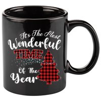 Christmas Trees It's The Most Wonderful Time Of The Year 11oz C Handle Ceramic Mug
