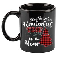 Christmas Trees It's The Most Wonderful Time Of The Year 11oz C Handle Ceramic Mug