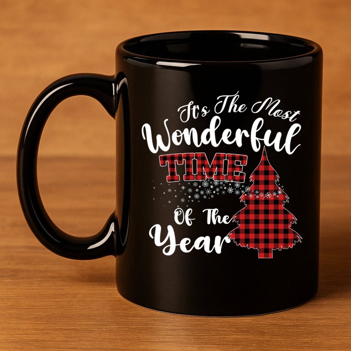 Christmas Trees It's The Most Wonderful Time Of The Year 11oz C Handle Ceramic Mug