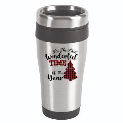 Christmas Trees It's The Most Wonderful Time Of The Year 16oz Travel Tumbler