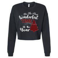 Christmas Trees It's The Most Wonderful Time Of The Year Cropped Pullover Crew