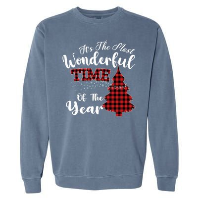 Christmas Trees It's The Most Wonderful Time Of The Year Garment-Dyed Sweatshirt