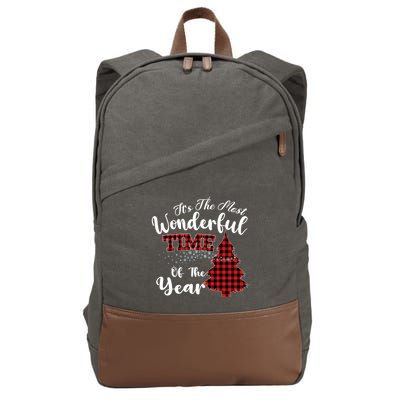 Christmas Trees It's The Most Wonderful Time Of The Year Cotton Canvas Backpack