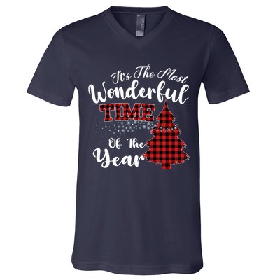 Christmas Trees It's The Most Wonderful Time Of The Year V-Neck T-Shirt