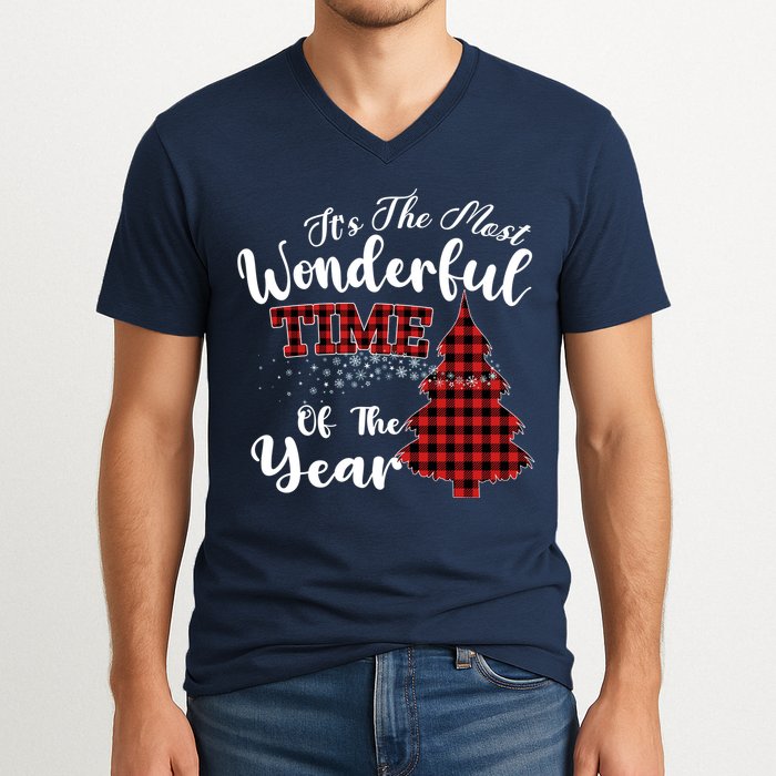 Christmas Trees It's The Most Wonderful Time Of The Year V-Neck T-Shirt