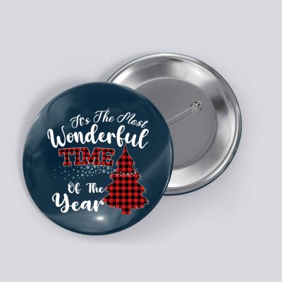 Christmas Trees It's The Most Wonderful Time Of The Year Button