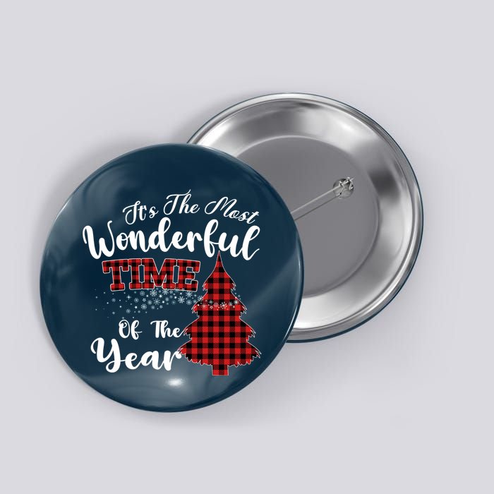 Christmas Trees It's The Most Wonderful Time Of The Year Button