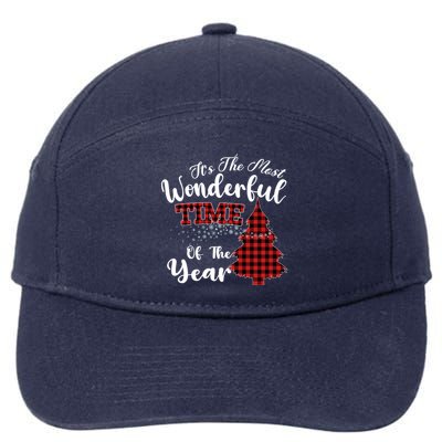 Christmas Trees It's The Most Wonderful Time Of The Year 7-Panel Snapback Hat