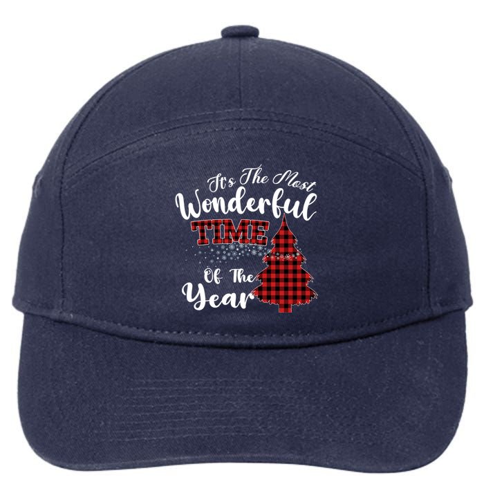 Christmas Trees It's The Most Wonderful Time Of The Year 7-Panel Snapback Hat