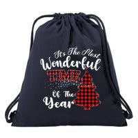 Christmas Trees It's The Most Wonderful Time Of The Year Drawstring Bag