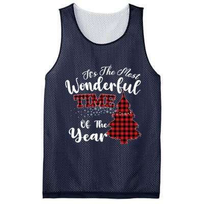 Christmas Trees It's The Most Wonderful Time Of The Year Mesh Reversible Basketball Jersey Tank