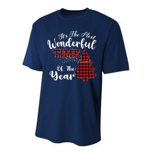 Christmas Trees It's The Most Wonderful Time Of The Year Performance Sprint T-Shirt