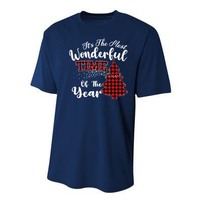 Christmas Trees It's The Most Wonderful Time Of The Year Youth Performance Sprint T-Shirt