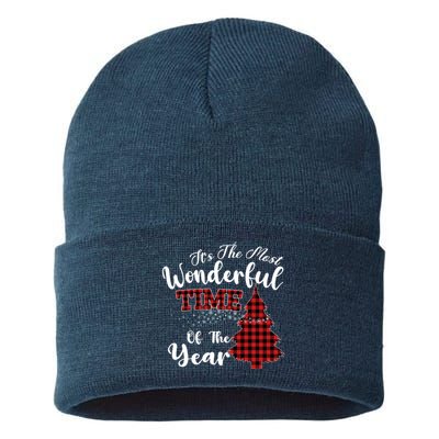 Christmas Trees It's The Most Wonderful Time Of The Year Sustainable Knit Beanie