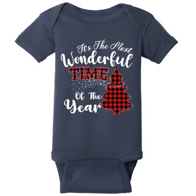 Christmas Trees It's The Most Wonderful Time Of The Year Baby Bodysuit