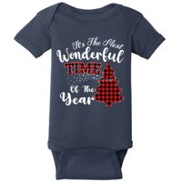 Christmas Trees It's The Most Wonderful Time Of The Year Baby Bodysuit
