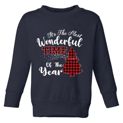Christmas Trees It's The Most Wonderful Time Of The Year Toddler Sweatshirt
