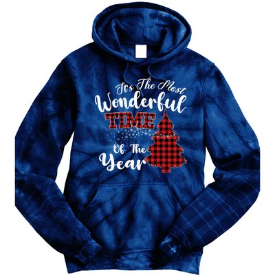 Christmas Trees It's The Most Wonderful Time Of The Year Tie Dye Hoodie