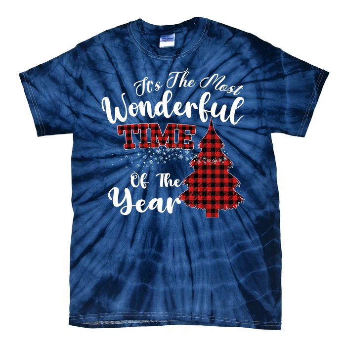 Christmas Trees It's The Most Wonderful Time Of The Year Tie-Dye T-Shirt