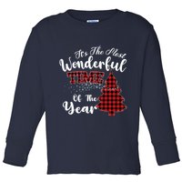 Christmas Trees It's The Most Wonderful Time Of The Year Toddler Long Sleeve Shirt
