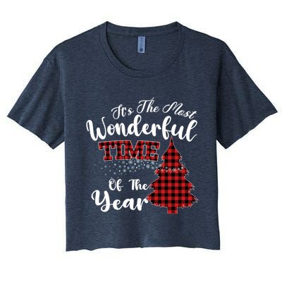 Christmas Trees It's The Most Wonderful Time Of The Year Crop Top