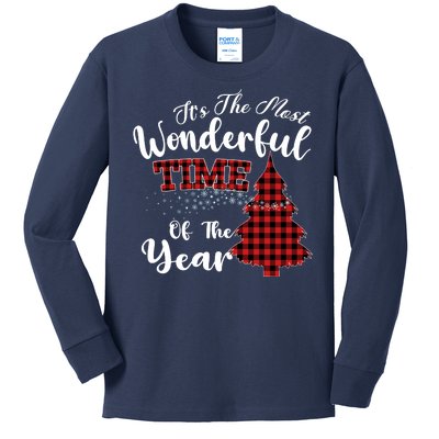 Christmas Trees It's The Most Wonderful Time Of The Year Kids Long Sleeve Shirt