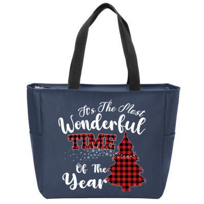 Christmas Trees It's The Most Wonderful Time Of The Year Zip Tote Bag