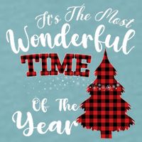 Christmas Trees It's The Most Wonderful Time Of The Year Sueded Cloud Jersey T-Shirt