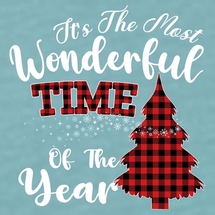 Christmas Trees It's The Most Wonderful Time Of The Year Sueded Cloud Jersey T-Shirt