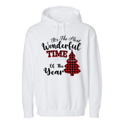 Christmas Trees It's The Most Wonderful Time Of The Year Garment-Dyed Fleece Hoodie