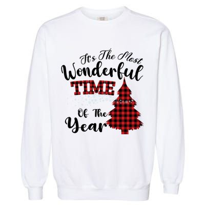 Christmas Trees It's The Most Wonderful Time Of The Year Garment-Dyed Sweatshirt