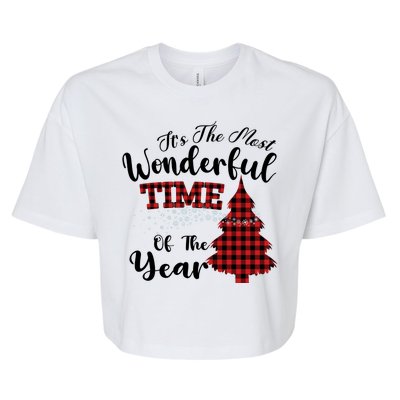 Christmas Trees It's The Most Wonderful Time Of The Year Bella+Canvas Jersey Crop Tee