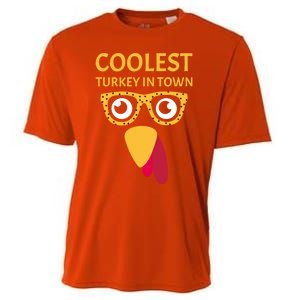 Coolest Turkey In Town Turkish Nose Glasses Disguise Gift Cooling Performance Crew T-Shirt