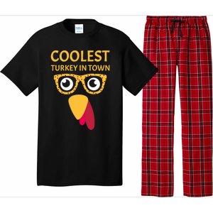 Coolest Turkey In Town Turkish Nose Glasses Disguise Gift Pajama Set